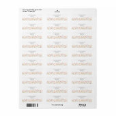 Roze Wildbloem Florale Retouradreslabel Etiket (Full Sheet)