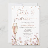 Roze Wildbloemblaadjes en Prosecco Vrijgezellenfee Kaart (Voorkant)