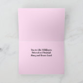 Roze  Wildbloemen  Birthday Kaart (Binnen)