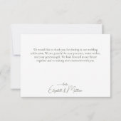 Roze Wildbloemen bloemenbruiloft dank u Kaart (Achterkant)