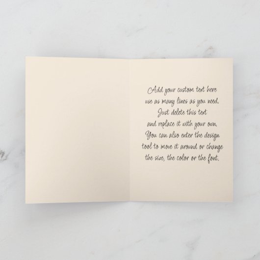  Roze Wildbloemen Botanisch Feestdagen Kaart (Binnen)