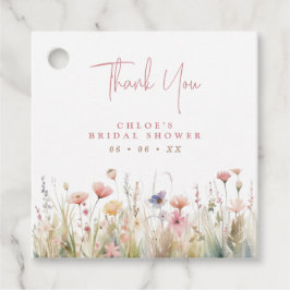 Roze Wildbloemen Dank u Vrijgezellenfeest Bedankjes Labels