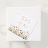 Roze Wildbloemen Dank u Vrijgezellenfeest Bedankjes Labels (In situ)