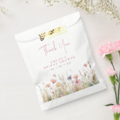 Roze Wildbloemen Dank u Vrijgezellenfeest Bedankzakje (Gezegeld)