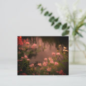 Roze Wildbloemen  Kijk Bloem Briefkaart (Staand voorkant)