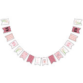 Roze Wildbloemen Lief Zestien Verjaardagsfeest Vlaggetjes (Alle)