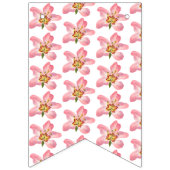 Roze Wildbloemen Lief Zestien Verjaardagsfeest Vlaggetjes (Derde vlag)