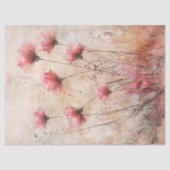 Roze Wildbloemen Waterverf Decoupage Tissuepapier (Voorkant)