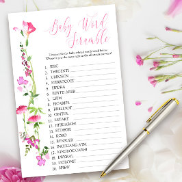 Roze Wilde Baby Word Scramble Showgame