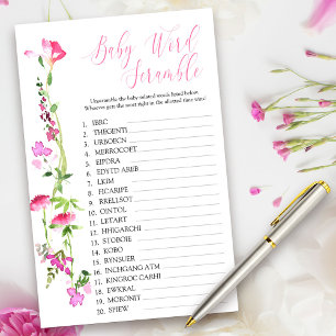 Roze Wilde Baby Word Scramble Showgame