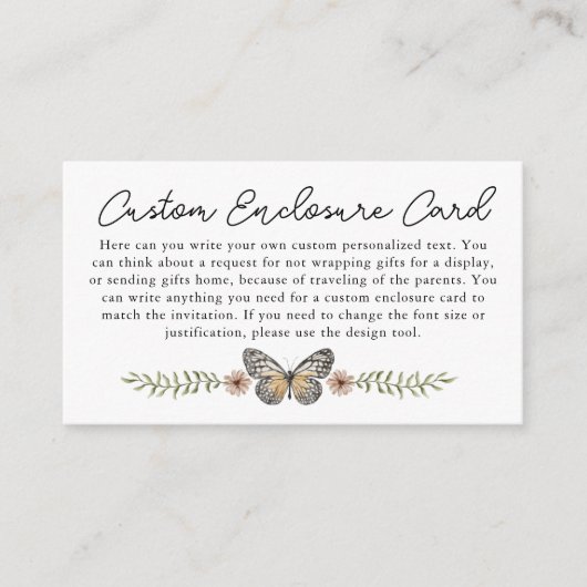 Roze Wilde Bloem Aangepaste Kaart Bijvoegen (Voorkant)