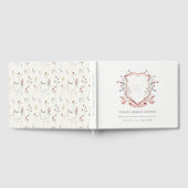 Roze wilde bloem aquarel kam Bridal Shower Gastenboek (Volledig)