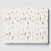 Roze wilde bloem aquarel kam Bridal Shower Gastenboek (Achterkant)