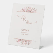 Roze wilde bloem Baby in Bloom Baby Shower