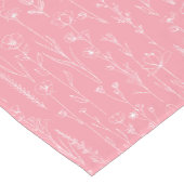 Roze Wilde Bloem Baby Shower Tafel Runner Korte Tafelloper (Hoek)