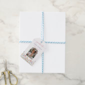 Roze wilde bloem bloei eindexamenfeest cadeaulabel (Met Touw)