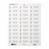 Roze Wilde Bloem Bruidsdiner Retouradres Etiket (Full Sheet)