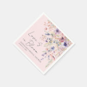 Roze Wilde Bloem Bruiloft Feest Servet (Hoek)