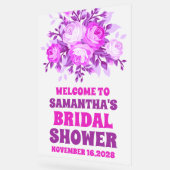 Roze wilde bloem bruiloft feestelijke welkomst bev acryl bord (Hoek)