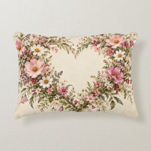 Roze Wilde Bloem Cottage Tuin Accent Kussen