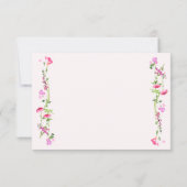 roze wilde bloem delicate bloemen bedankkaart (Achterkant)