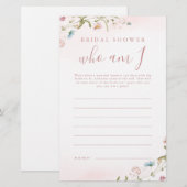 Roze wilde bloem die ik vrijgezellenfeest game ben (Voorkant / Achterkant)