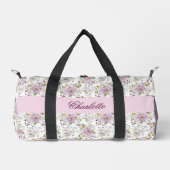 Roze Wilde Bloem Florale Chic Naam Design Plunjezak (Voorkant)