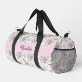 Roze Wilde Bloem Florale Chic Naam Design Plunjezak (Rechterhoek)