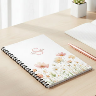 Roze Wilde Bloem Florale Weide Persoonlijk Notitieboek