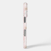 Roze Wilde Bloem Gestreepte Monogram Case-Mate iPhone Case (Achterkant / Rechts)