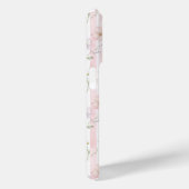 Roze Wilde Bloem Gestreepte Monogram Case-Mate iPhone Case (Achterkant / Rechts)