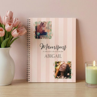 Roze Wilde Bloem Moeder Spreuken Foto Notitieboek