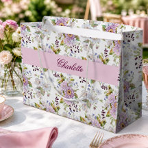 Roze Wilde Bloem Monogram Bloemendesign