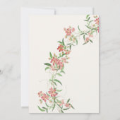 Roze wilde bloem Roos Lente Guirlande Baby Shower Kaart (Achterkant)