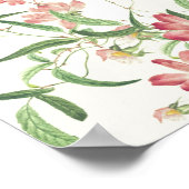 Roze wilde bloem roos lente krans bruiloft poster (Hoek)