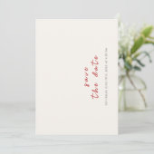 Roze wilde bloem roos lente krans bruiloft save the date (Staand voorkant)