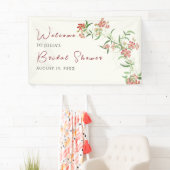 Roze wilde bloem roos lente krans bruiloft spandoek (Insitu)