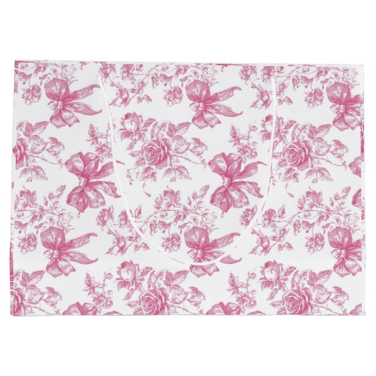 Roze Wilde Bloem Thee Bruidsfeest Groot Cadeauzakje (Achterkant)