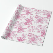 Roze Wilde Bloem Thee Bruidsmeisjesfeest Cadeaupapier (Uitgerold)