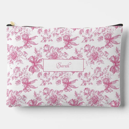Roze Wilde Bloem Thee Bruiloftsborrel Etui (Voorkant)