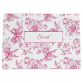 Roze Wilde Bloem Thee Bruiloftsborrel Groot Cadeauzakje (Voorkant)
