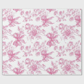 Roze Wilde Bloem Thee Bruiloftsfeest Cadeaupapier (Vlak)