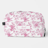 Roze Wilde Bloem Thee Bruiloftsfeest Toilettasje (Voorkant)