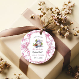Roze Wilde Bloem Thee Party Bruiloft Feest Bedankjes Labels