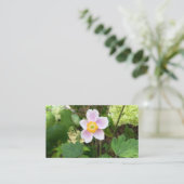 Roze Wilde Bloem Visitekaartje | Botanische Bloem (Staand voorkant)