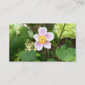 Roze Wilde Bloem Visitekaartje | Botanische Bloem (Achterkant)
