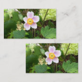 Roze Wilde Bloem Visitekaartje | Botanische Bloem (Voorkant / Achterkant)