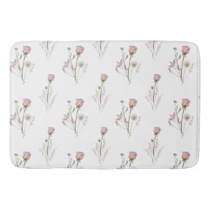 Roze Wilde Bloem Waterverf Badmat