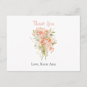 Roze wilde bloem waterverf bloem briefkaart