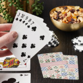 Roze Wilde Bloem Waterverf Bloem Naam Pokerkaarten (Insitu)
